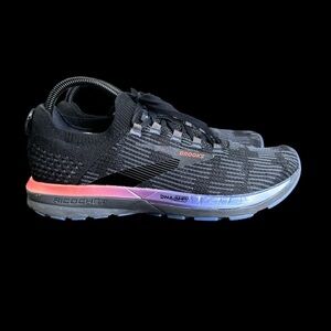 Brooks Ricochet 2 Running Shoes (Black/Blue/Fiery Coral) Women's Size: 9